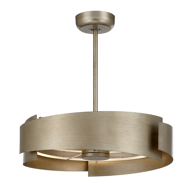Amiena LED Fan D'Lier Silver Patina