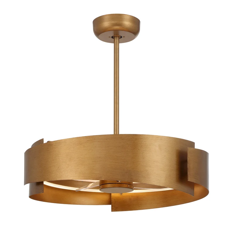 Amiena LED Fan D'Lier Gold Patina