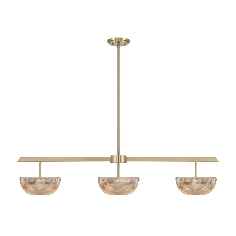 Hubbard LED Linear Chandelier Noble Brass