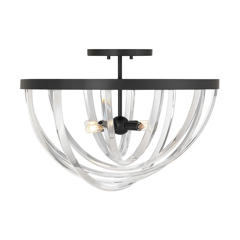 Jennings Semi-Flush Mount Matte Black
