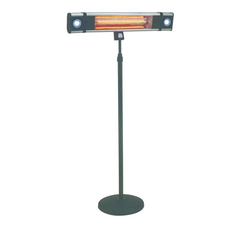 EnerG+ Freestanding Infrared Electric Patio Heater - 5,100 BTU - 72.83-in - Black/Silver