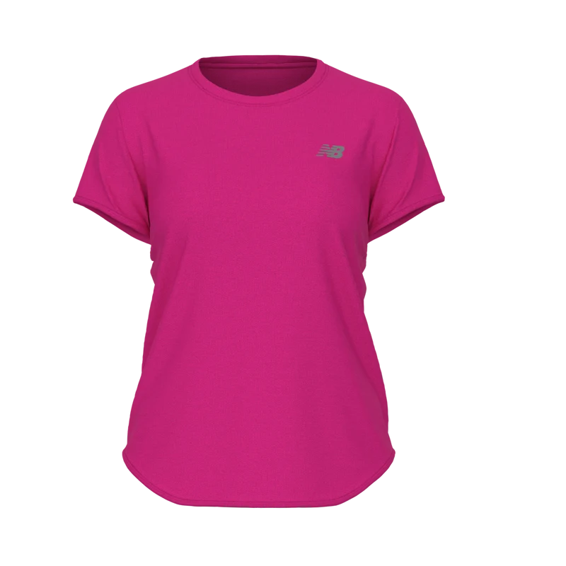 New Balance Women's Sport Core Heather T-Shirt Lucent Pink Heather / M