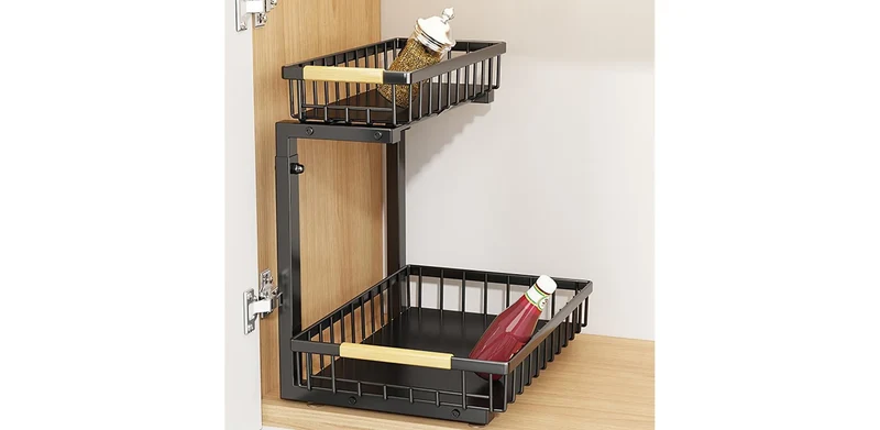 2-Tier Slide-Out Under Sink Storage Shelf Open Box