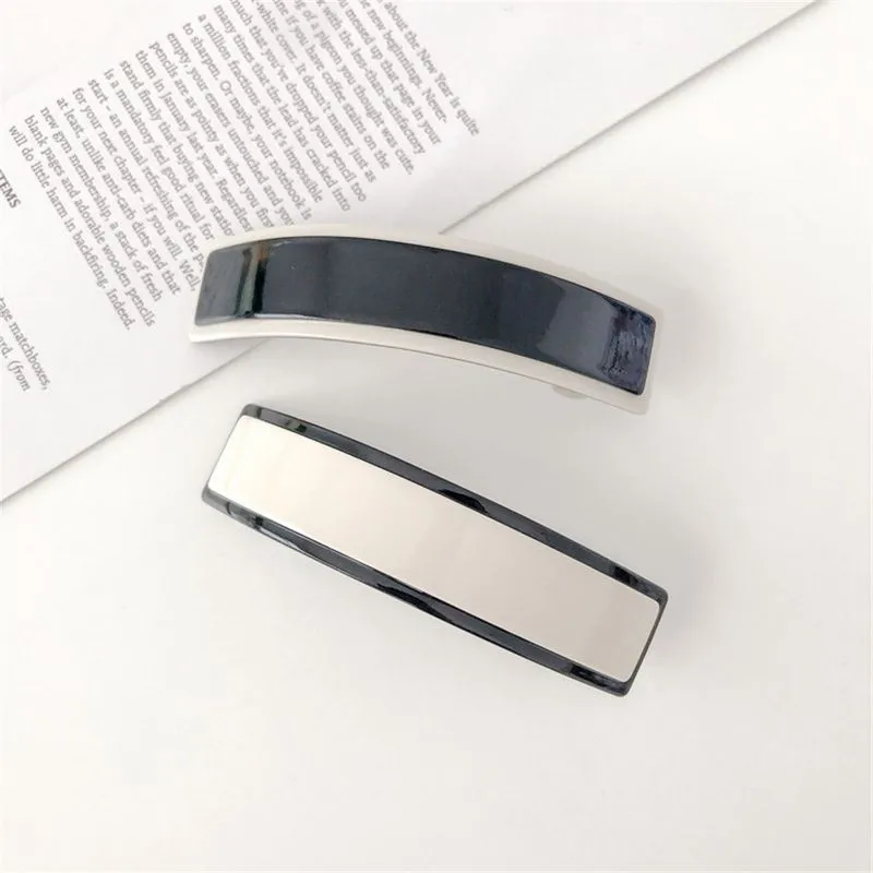 2pcs Acetate Plate Hairpin, Moda Simples, Low-key E