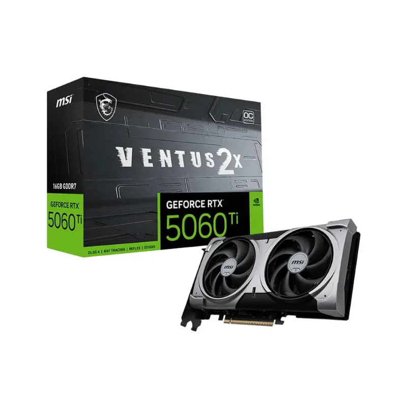 Placa de Video MSI 16GB RTX5060 Ti Ventus 2x OC GDDR7 Plus
