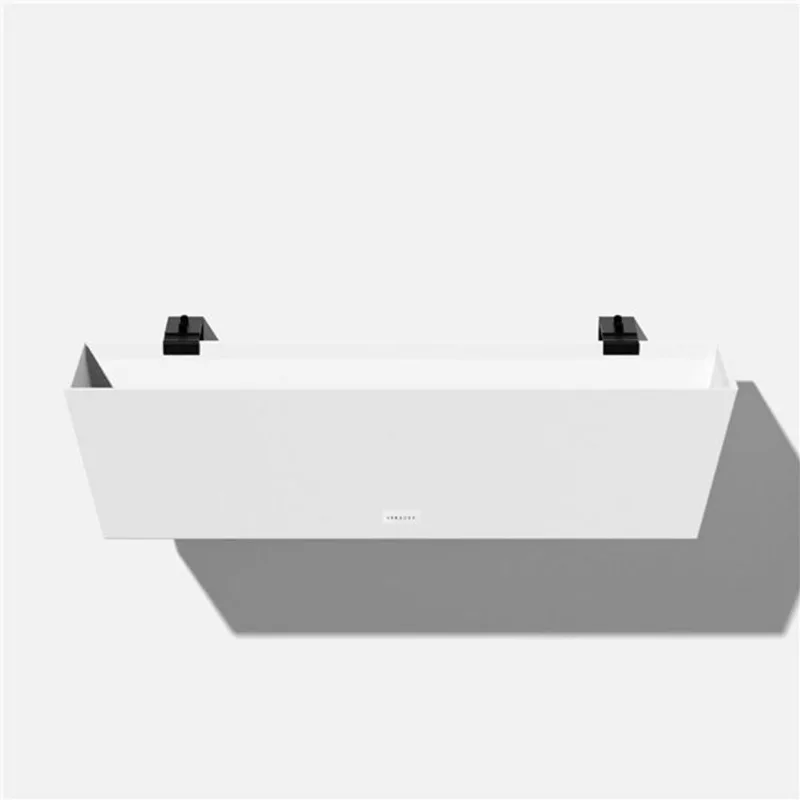 Veradek Pure Series Railing 36-in Plastic Planter - White