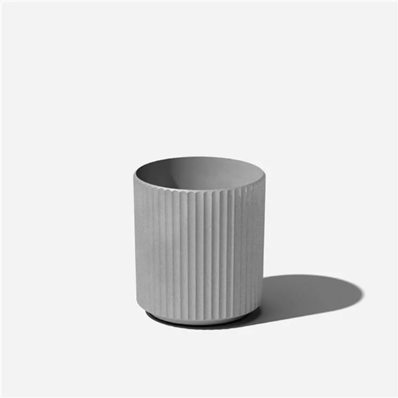 Veradek Demi Series 12-in Plastic-Stone Planter - Grey