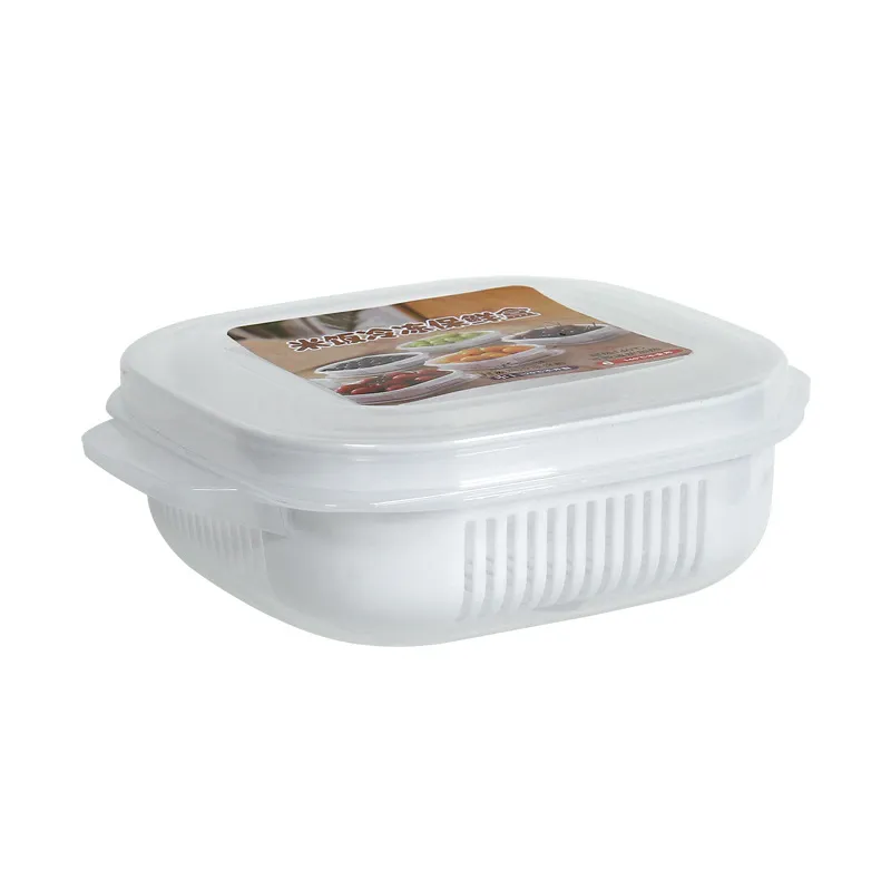 2pcs Caixa De Manutenção Fresca De Arroz, Estilo Japonês Congelado Drenado