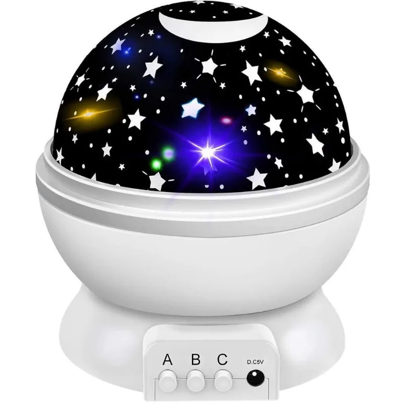 Projetor de luz de céu estrelado romântico céu giratório cheio de