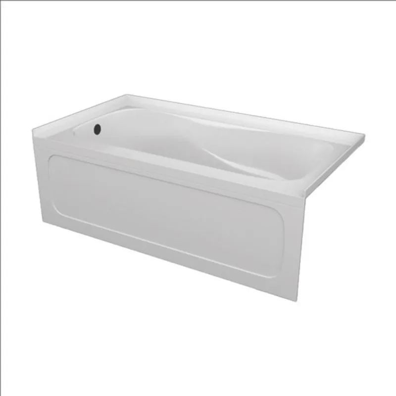 Valley Bath & Kitchen ELVA SKLH 66 x 32-in Rectangular White Acrylic Skirted Bathtub