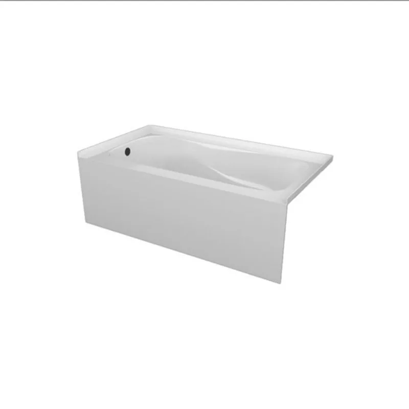 Valley Bath & Kitchen MAREN SKRH 66 x 32-in Rectangular White Acrylic Skirted Bathtub