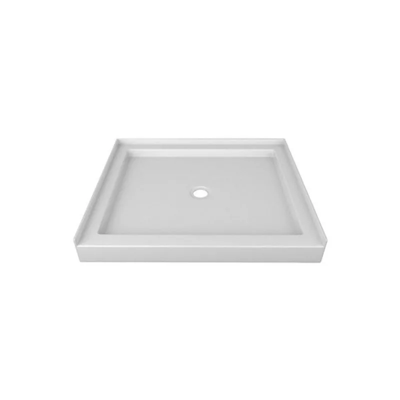Valley Bath & Kitchen 4242SSTCD1 Acrylic Single Threshold Shower Base 42 x 42-in w/ Centre Drain - White