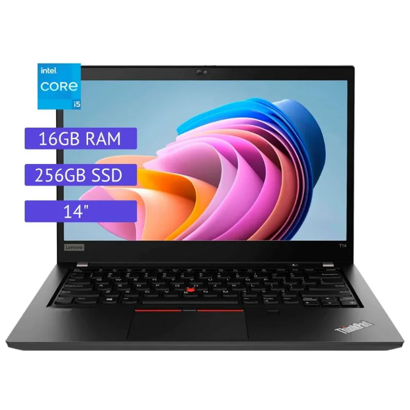Laptop Semi Nueva Lenovo ThinkPad T14 - Core i5 10ª Gen - 16GB RAM - 256GB SSD - 14"
