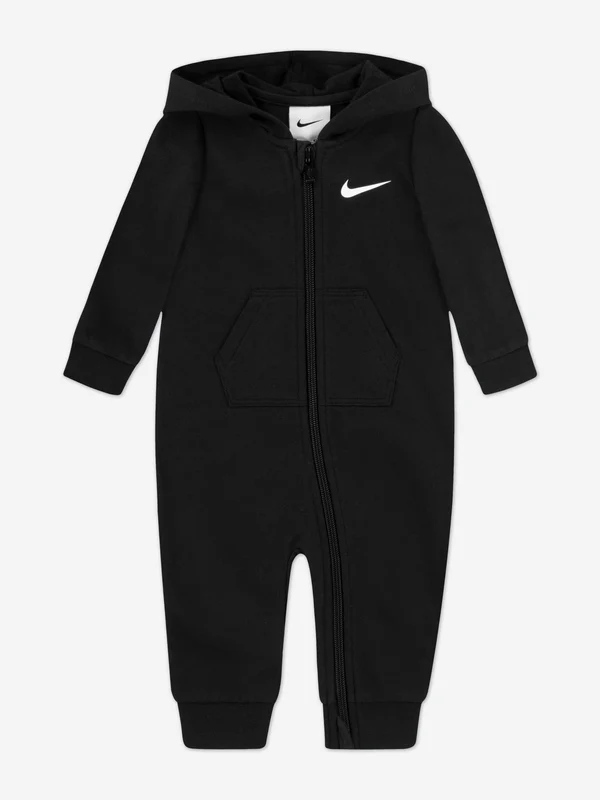 Nike Baby Essentials Hooded Coverall in Black Black / 3 Mths