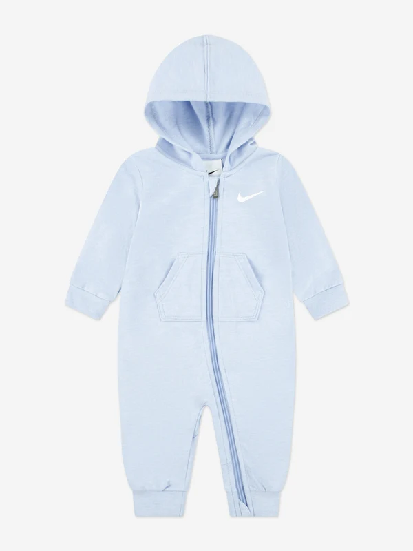 Nike Baby Essentials Hooded Coverall in Blue Blue / 18 Mths