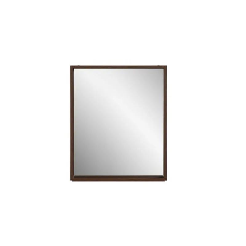 GEF Ember 30-in W Brown Walnut Rectangular Bathroom Mirror