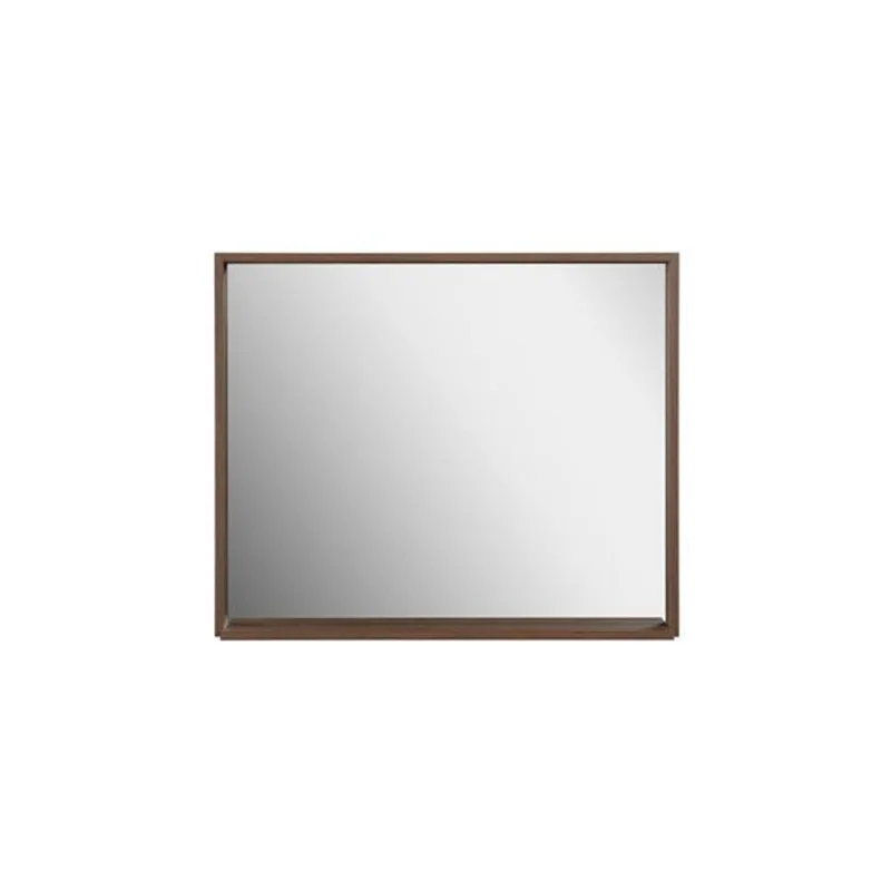 GEF Ember 36-in W Brown Walnut Rectangular Bathroom Mirror
