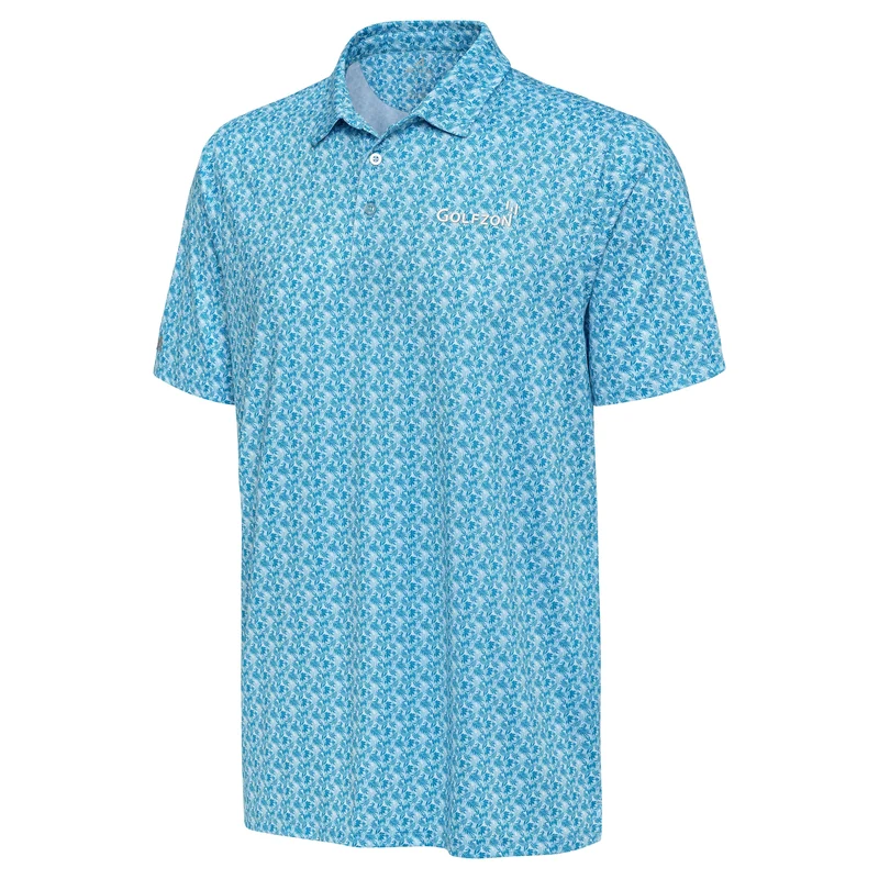 GOLFZON Collage Polo Powder Blue Multi / 2X