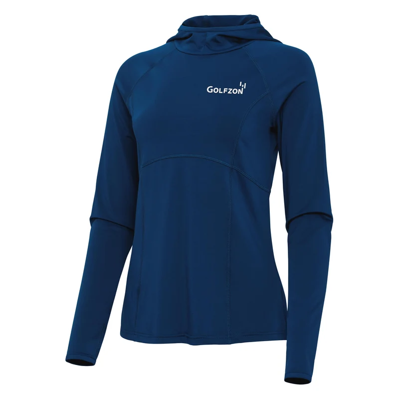 GOLFZON Womens Seeing Double Pullover Hood New Navy / SM