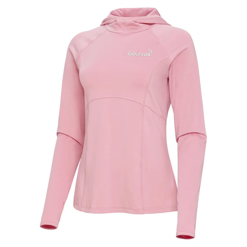 GOLFZON Womens Seeing Double Pullover Hood Pink Lilac / LG