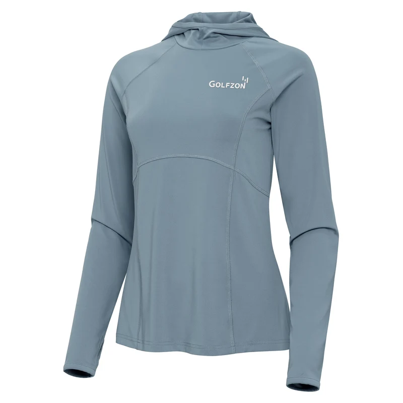 GOLFZON Womens Seeing Double Pullover Hood Faded Denim / SM