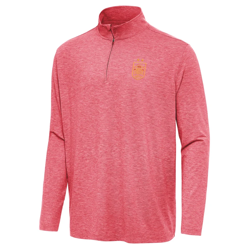 Spain National Team Master Quarter Zip Pullover Dark Red Heather / LG / Spain National Team