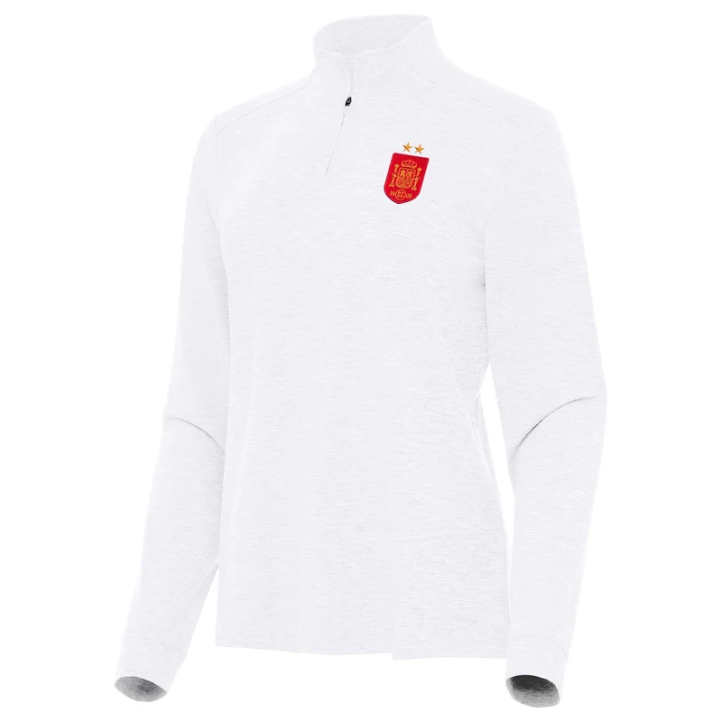 Spain National Team Womens Master Quarter Zip Pullover White / LG / Spain National Team