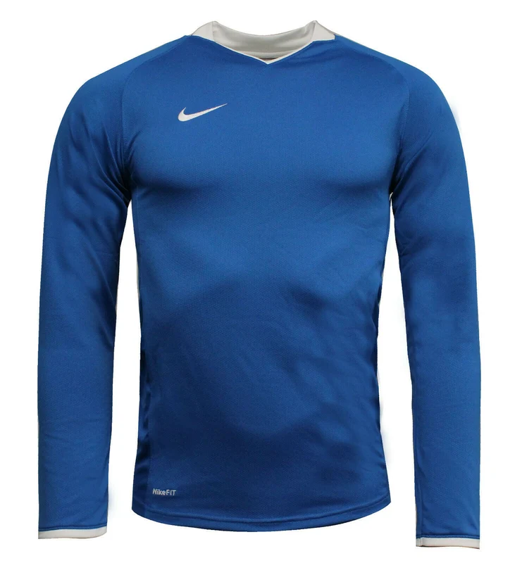 Nike Dri-Fit Blue Football Long Sleeve - Mens S