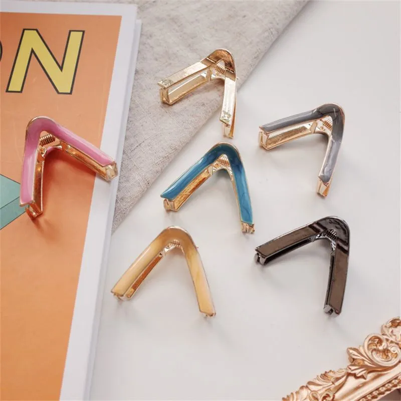 6pcs Acetic Acid Sheet Hair Clip, Fashion Luxury Classic