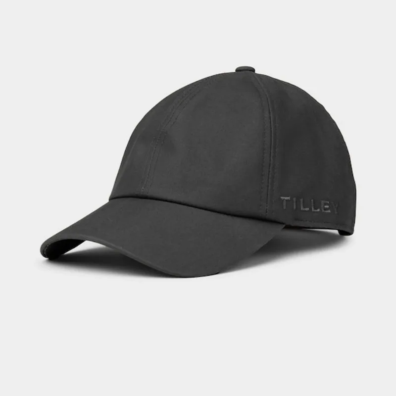 Tilley Waxed Unisex Baseball Cap in Cotton Duck Small/Medium Size - Black