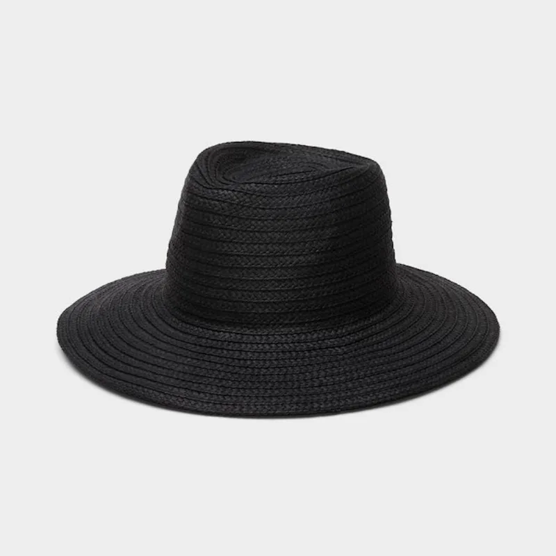 Tilley Women's Panama Hat in Braided Straw Large/X-Large Size - Black