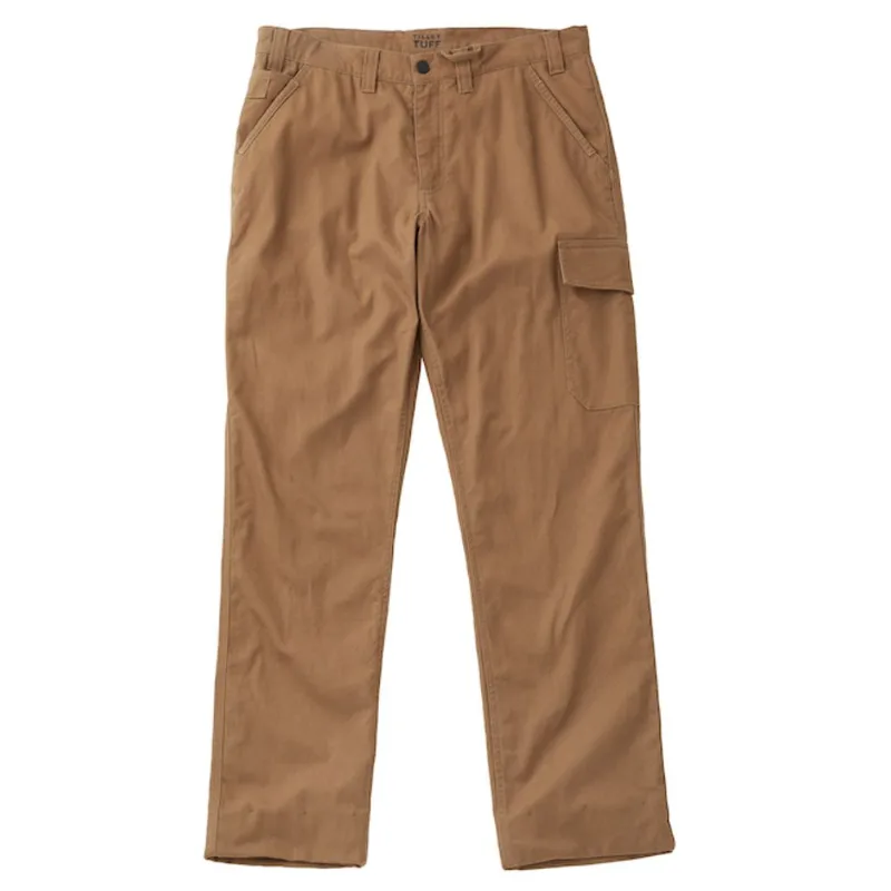 Tilley Tuff Utility Pant in Flannel-Lined Cotton for Men with 7 Pockets 38 x 34 - Sand