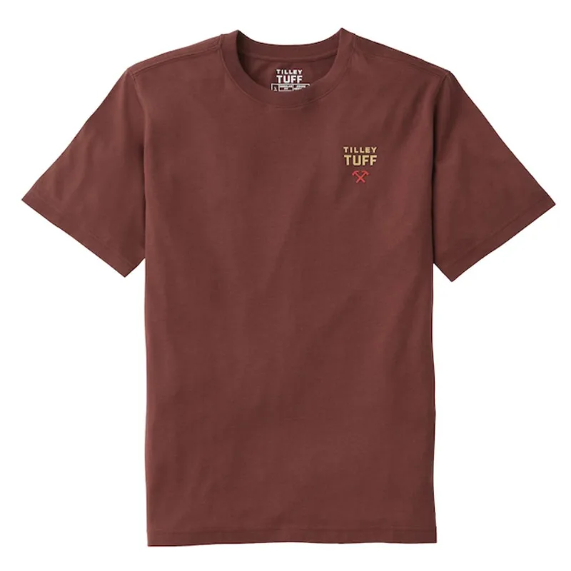 Tilley Tuff Core Men's T-Shirt in Maroon Cotton - XX-Large