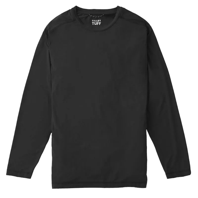 Tilley Tuff Men's Long-Sleeved T-Shirt in Stretchable Black Nylon - XX-Large
