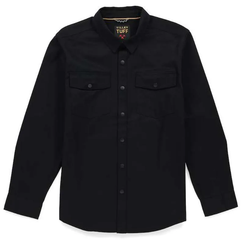 Tilley Tuff Button-Down Work Shirt for Men in Black Cotton/Polyester - X-Large