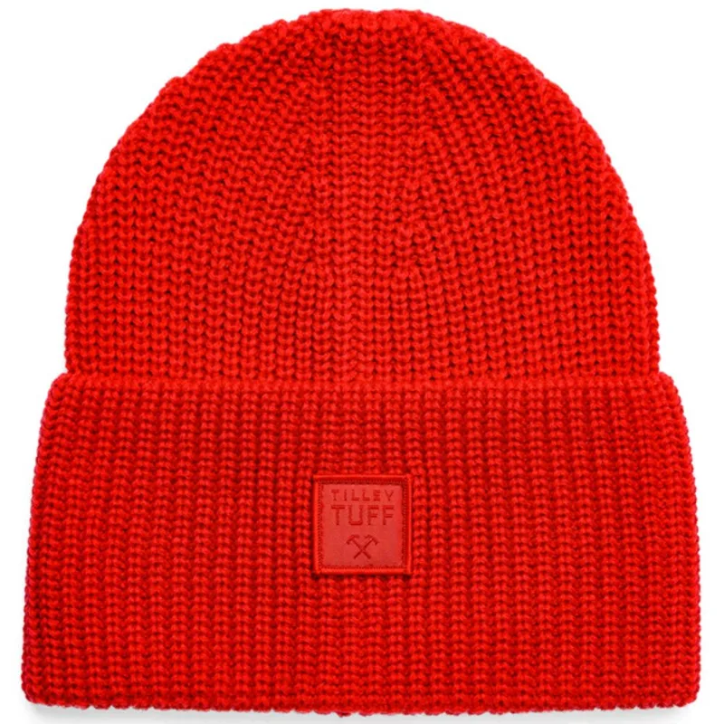 Tilley Tuff Wool Cuffed Beanie for Women - Small - Red