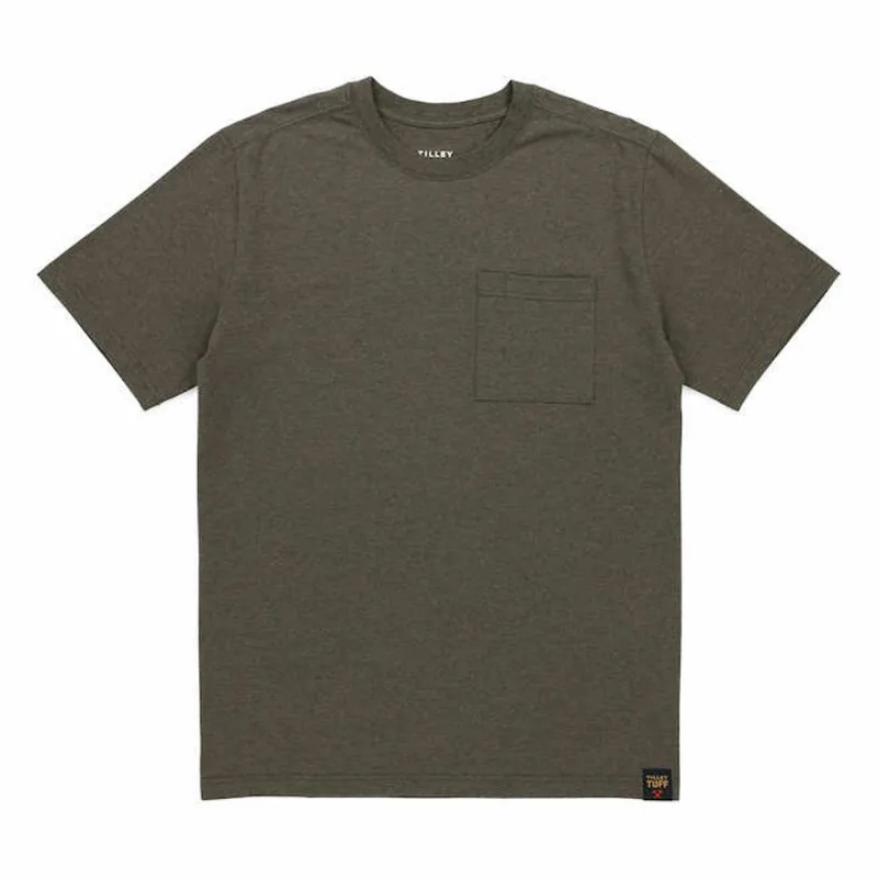 Tilley Tuff Legacy T-Shirt for Men in Green Cotton with Pocket - Small