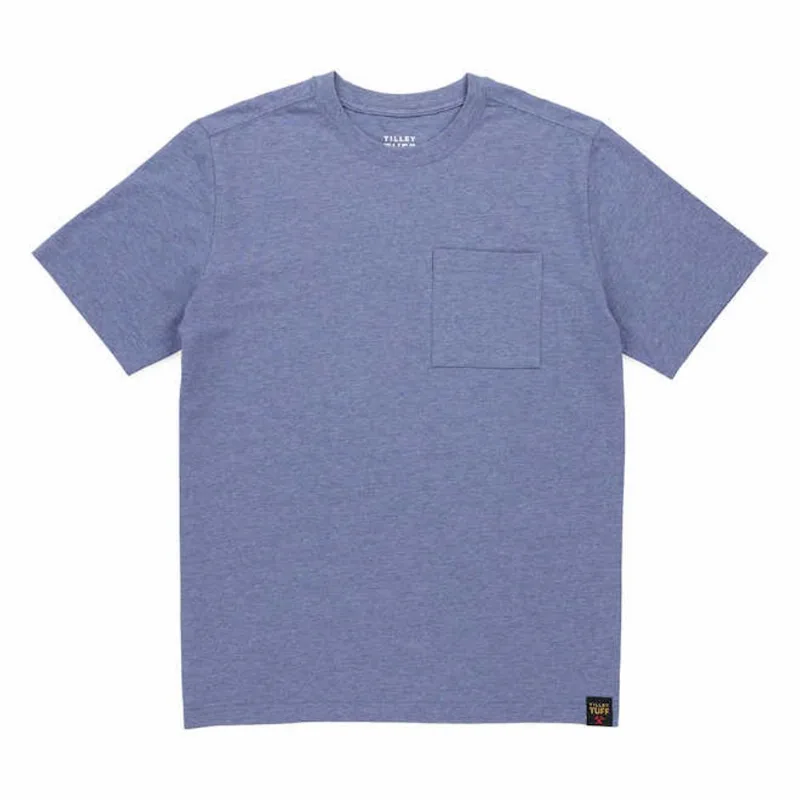 Tilley Tuff Legacy T-Shirt for Men in Denim Cotton with Pocket - Small