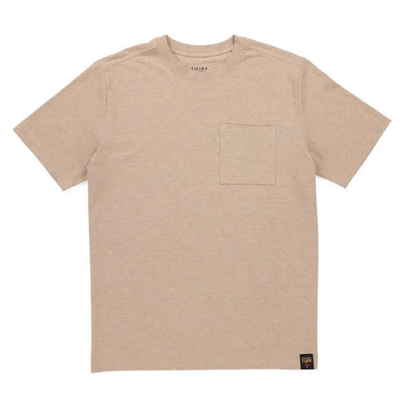 Tilley Tuff Legacy T-Shirt for Men in Brown Cotton with Pocket - Small