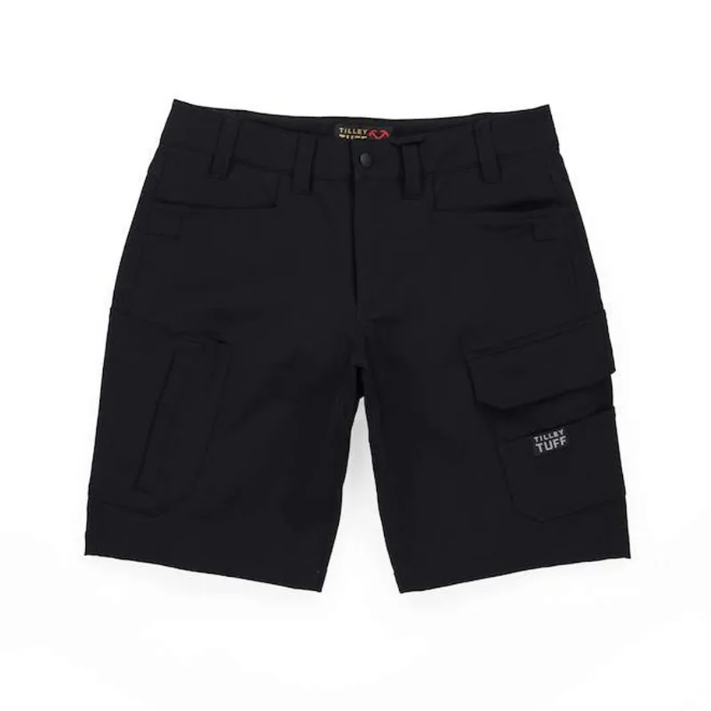Tilley Tuff Tech Shield Short in Softcell Fabric for Men with 8 Pockets 38 - Black