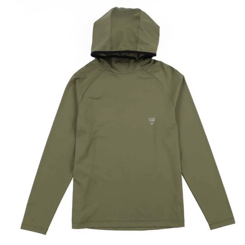 Tilley Tuff Hoodie Sweater for Women Sun Protection in Olive Nylon - X-Large