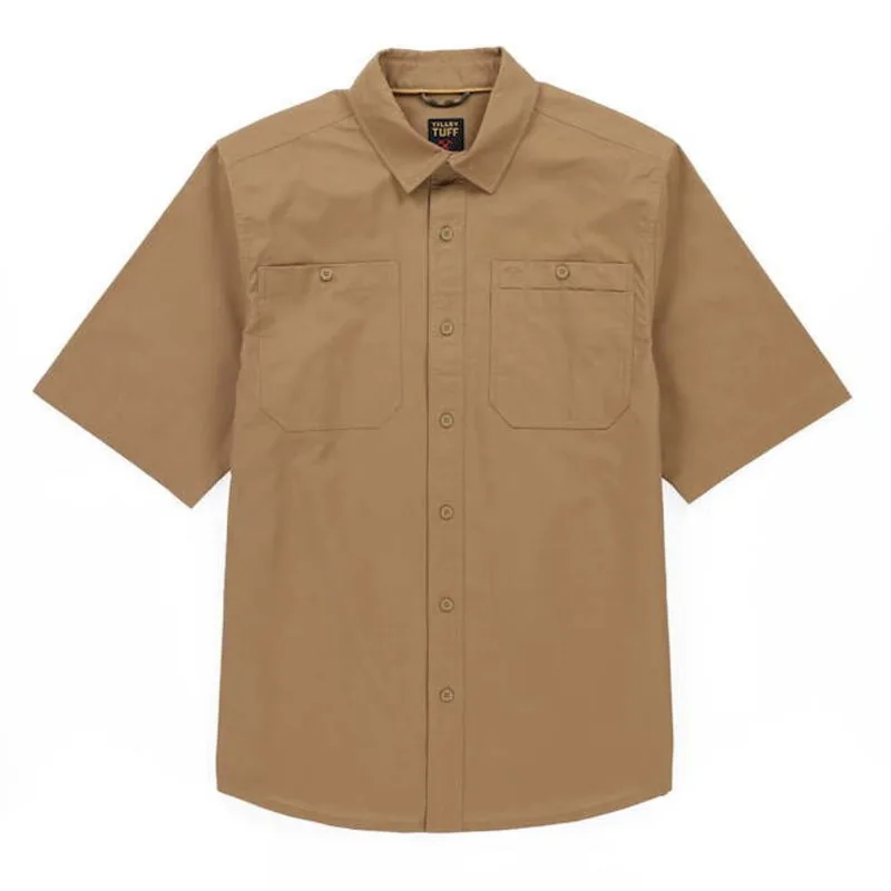 Tilley Tuff Short-Sleeve Work Shirt for Men in Sand Cotton - X-Large