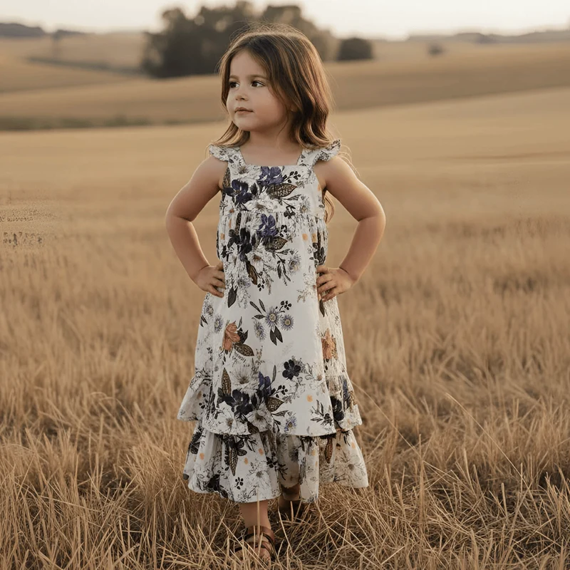 Love Henry Girls Maxi Dress - Native Floral Native Floral / 6