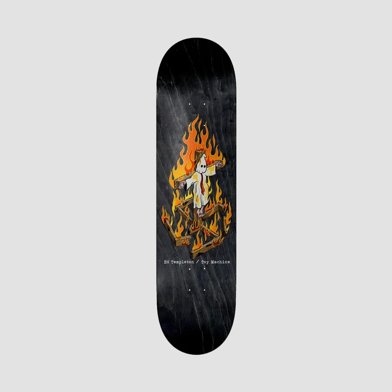 Toy Machine Ed Templeton Charred Cross Skateboard Deck Black Stain - 8.25" 8.25 Inches / Black Stain