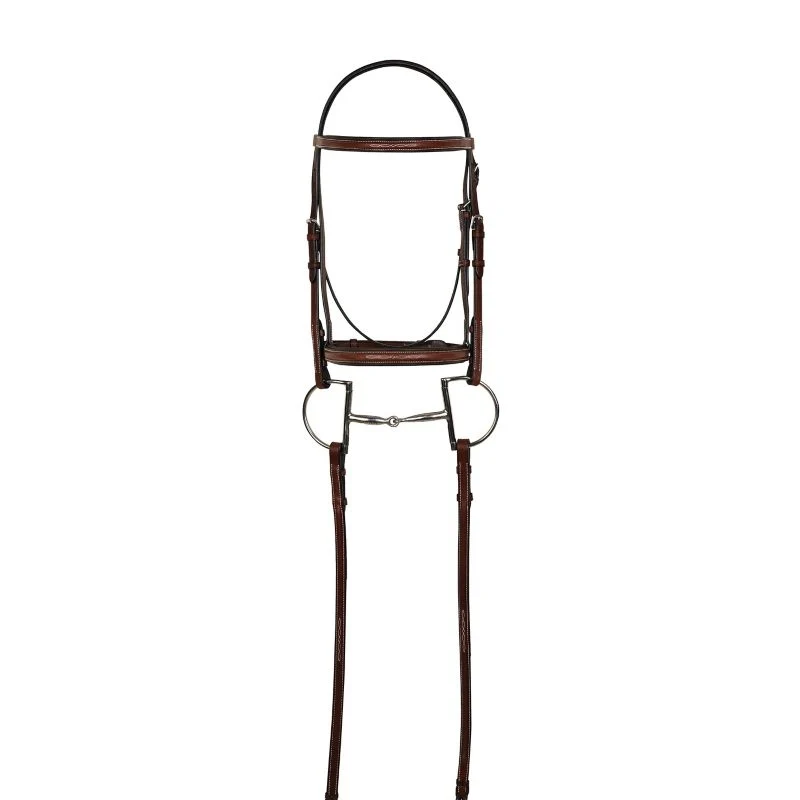 HK Americana Fancy Square Bridle w Reins Oakbark / Pony