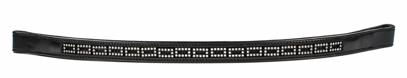 HK Americana Mini Crystal Browband- 3/4 Inch Wide Black / Cob
