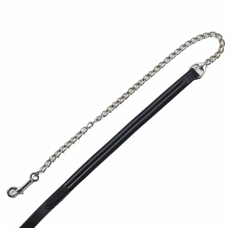 Aramas Double Raised Lead with Nickel-Plated Brass Chain Black / 1" x 60"