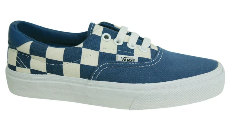 Vans Off The Wall Era Checkerboard Mens Blue Plimsolls 4