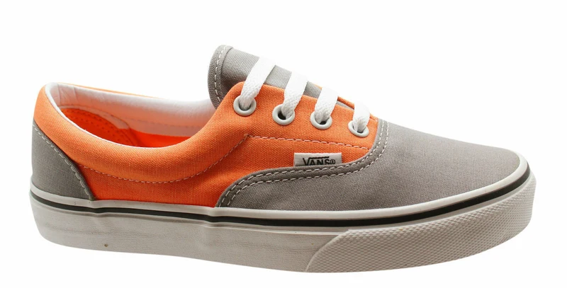 Vans Off The Wall Era 2 Tone Mens Grey/Orange Plimsolls 4.5
