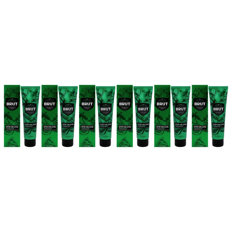 Brut Tattoo Care Lotion 24 HR Moisturization by Brut for Men - 3.5 oz Lotion - Pack of 6 3.5 oz